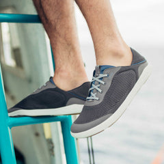 Moku Pae Men's Boat Shoes - Pavement / Vintage Blue