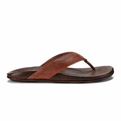 Hiapo - Rum / Dark Wood Leather Beach Sandals