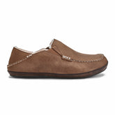 Moloā Men's Leather Slippers - Toffee / Dark Wood
