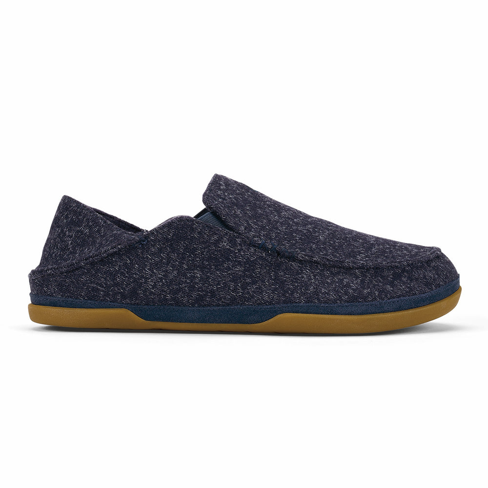 Moloā Hulu Wool Slippers - Trench Blue