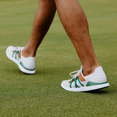 Manele Breathable Golf Shoes - White / Bamboo