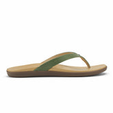 Honu Leather Sandals - Green Olive / Golden Sand