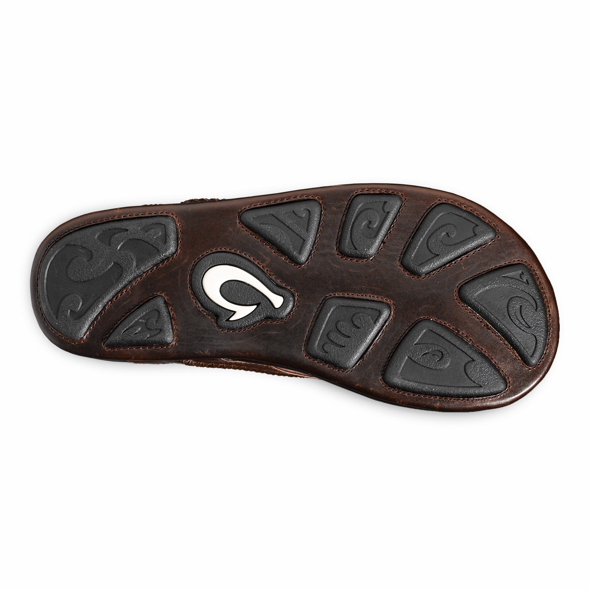 Mea Ola Men's Leather Beach Sandals - Dark Java