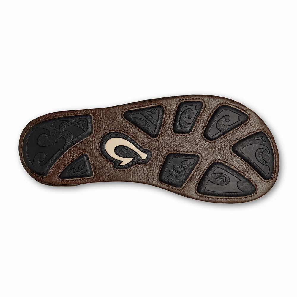 Hiapo - Rum / Dark Wood Leather Beach Sandals