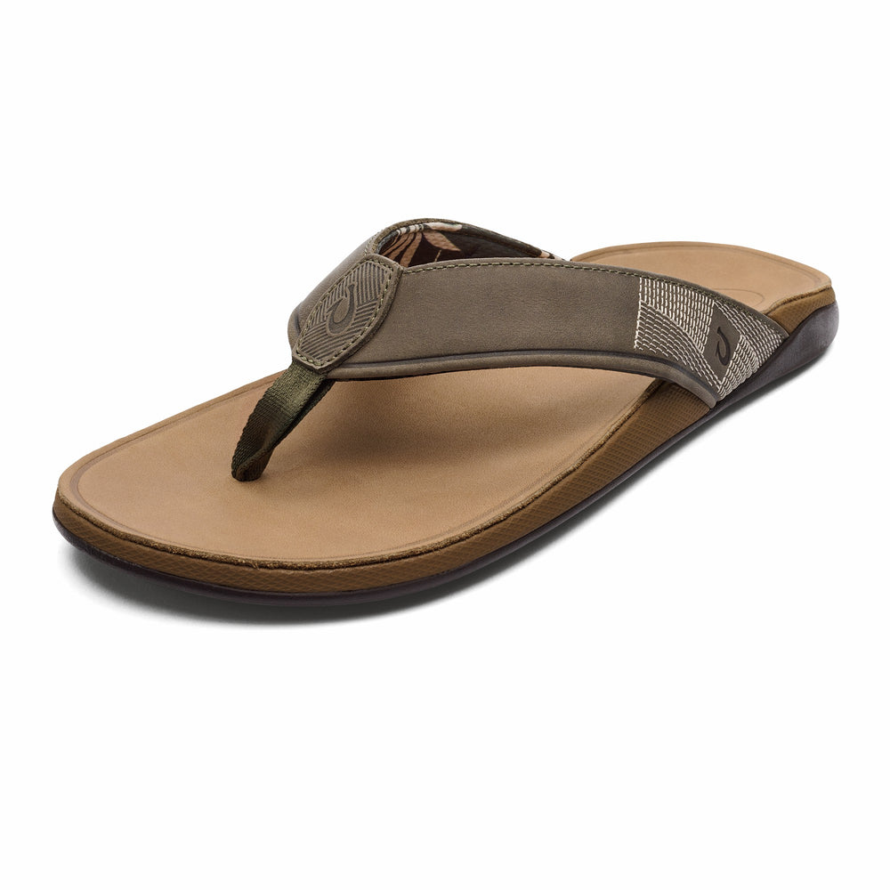 Tuahine Men's Waterproof Leather Beach Sandals - Hunter