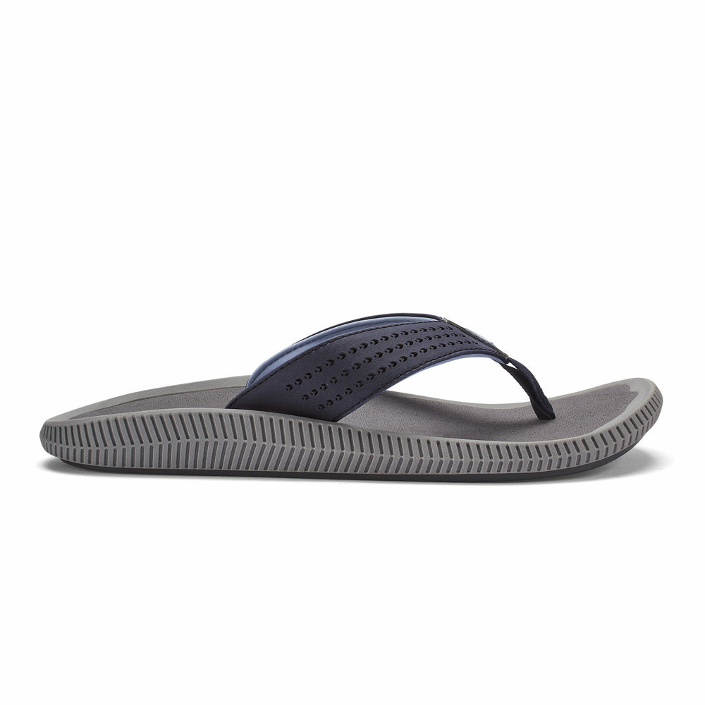 Ulele Men's Beach Sandals - Blue Depth / Charcoal