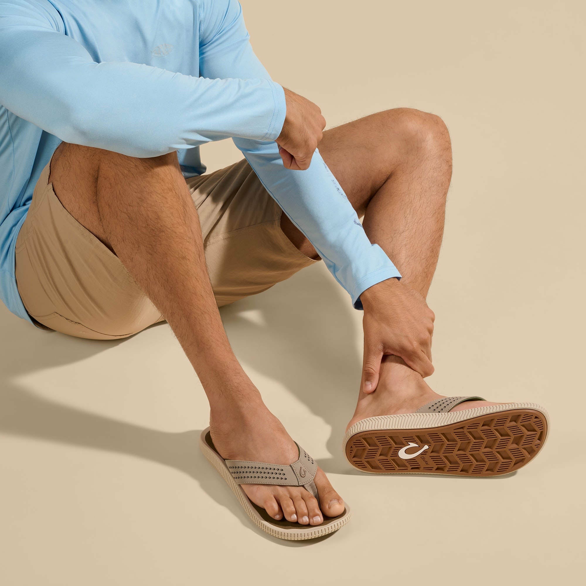 Ulele Men's Water-Ready Beach Sandals - Clay / Mustang