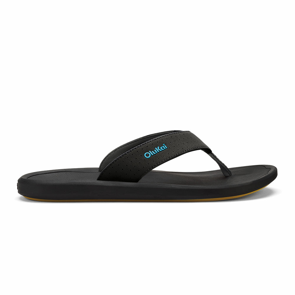 Ki‘i Water Ready Beach Sandals - Lava Rock / Bold Blue