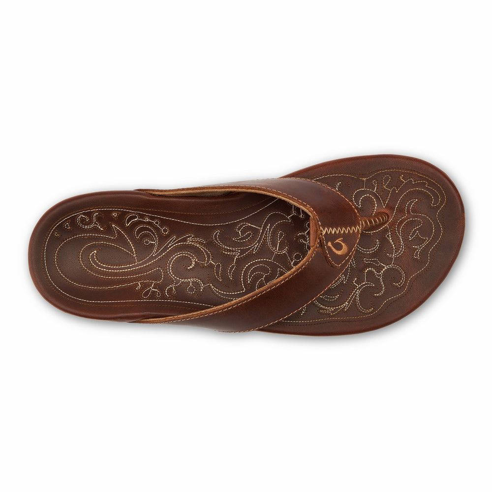 Mekila Men's Full-Grain Leather Beach Sandals - Natural