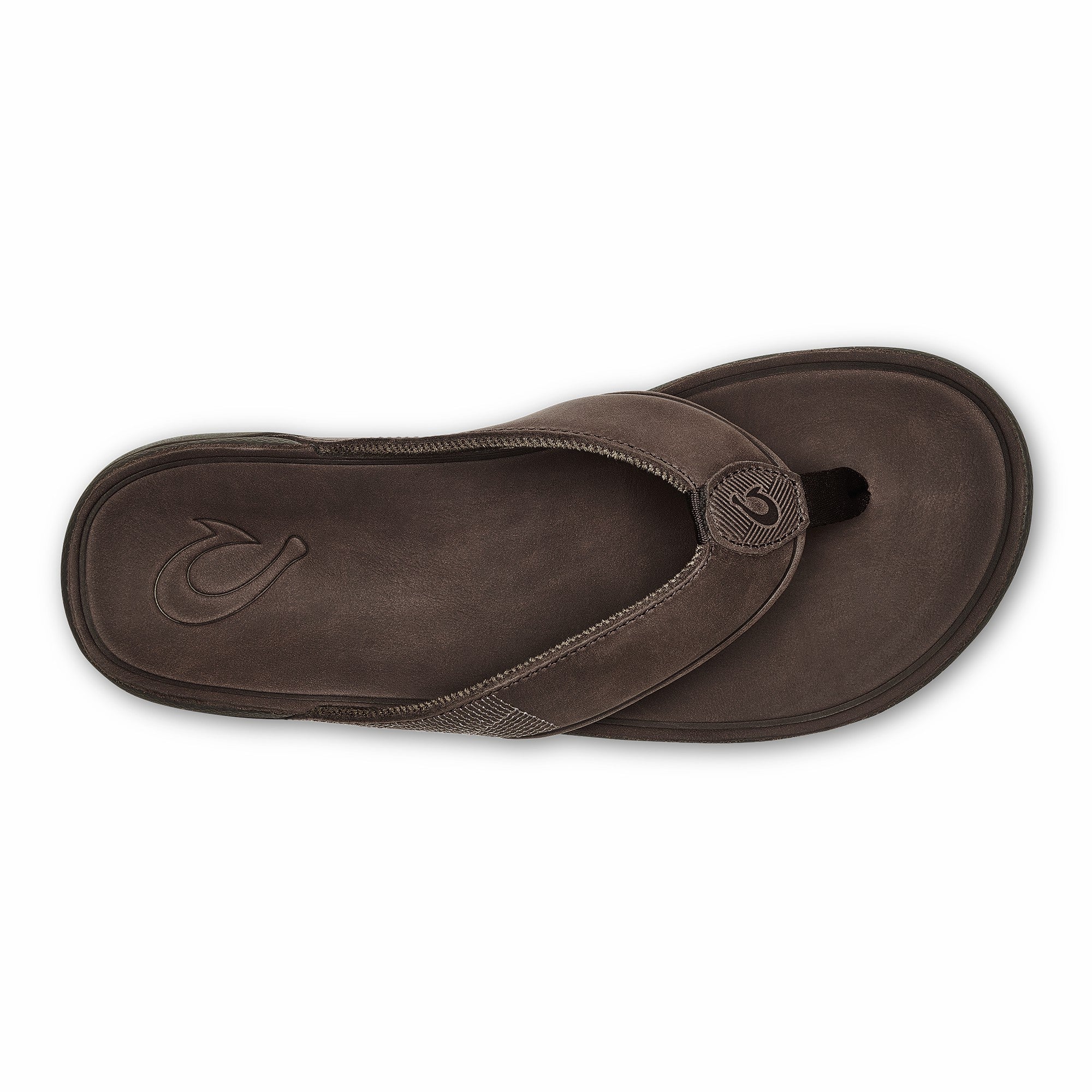 Tuahine Men's Waterproof Leather Beach Sandals - Dark Wood