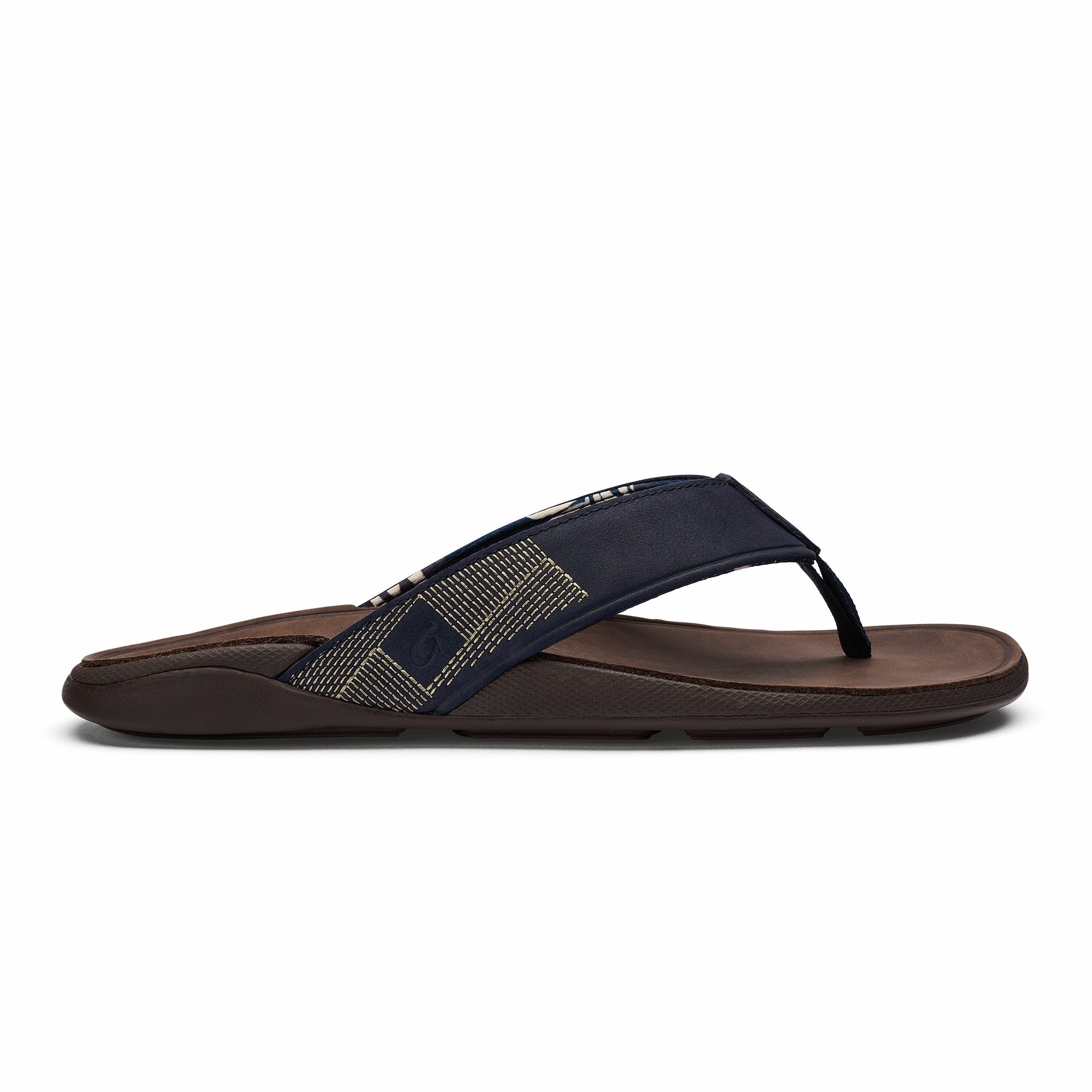 Tuahine Men's Waterproof Leather Beach Sandals - Trench Blue