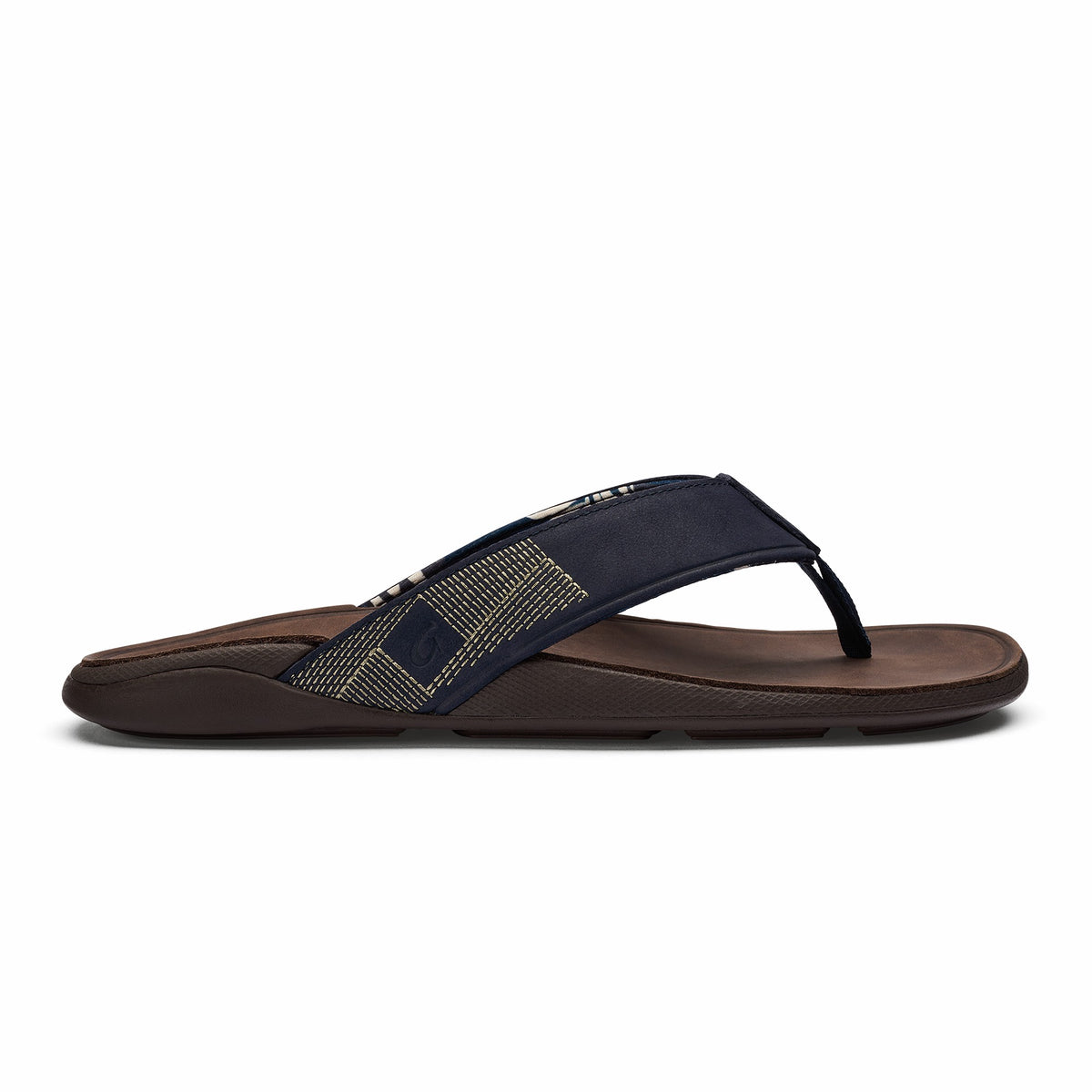 Tuahine Men's Waterproof Leather Beach Sandals - Trench Blue