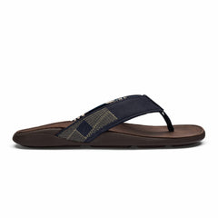 Tuahine Men's Waterproof Leather Beach Sandals - Trench Blue