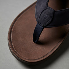 Tuahine Men's Waterproof Leather Beach Sandals - Trench Blue