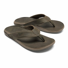 Tuahine Men's Waterproof Leather Beach Sandals - Canteen