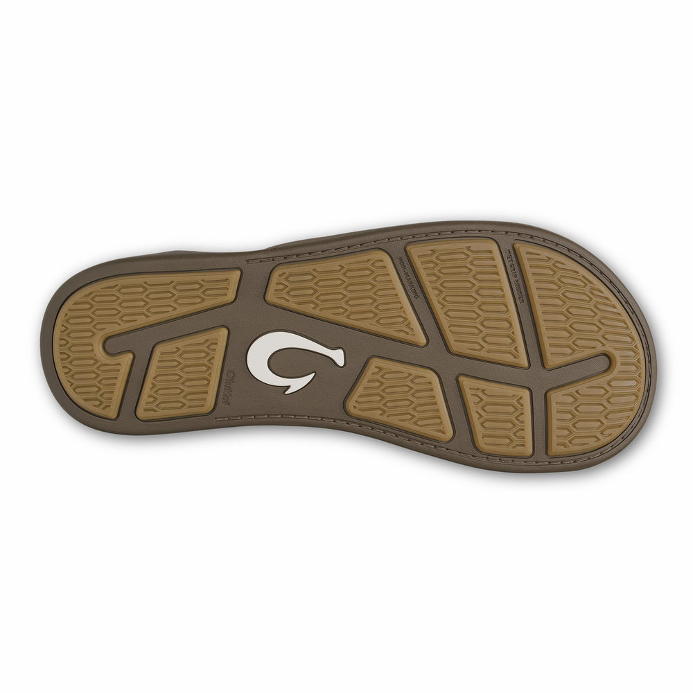 Tuahine Men's Waterproof Leather Beach Sandals - Canteen