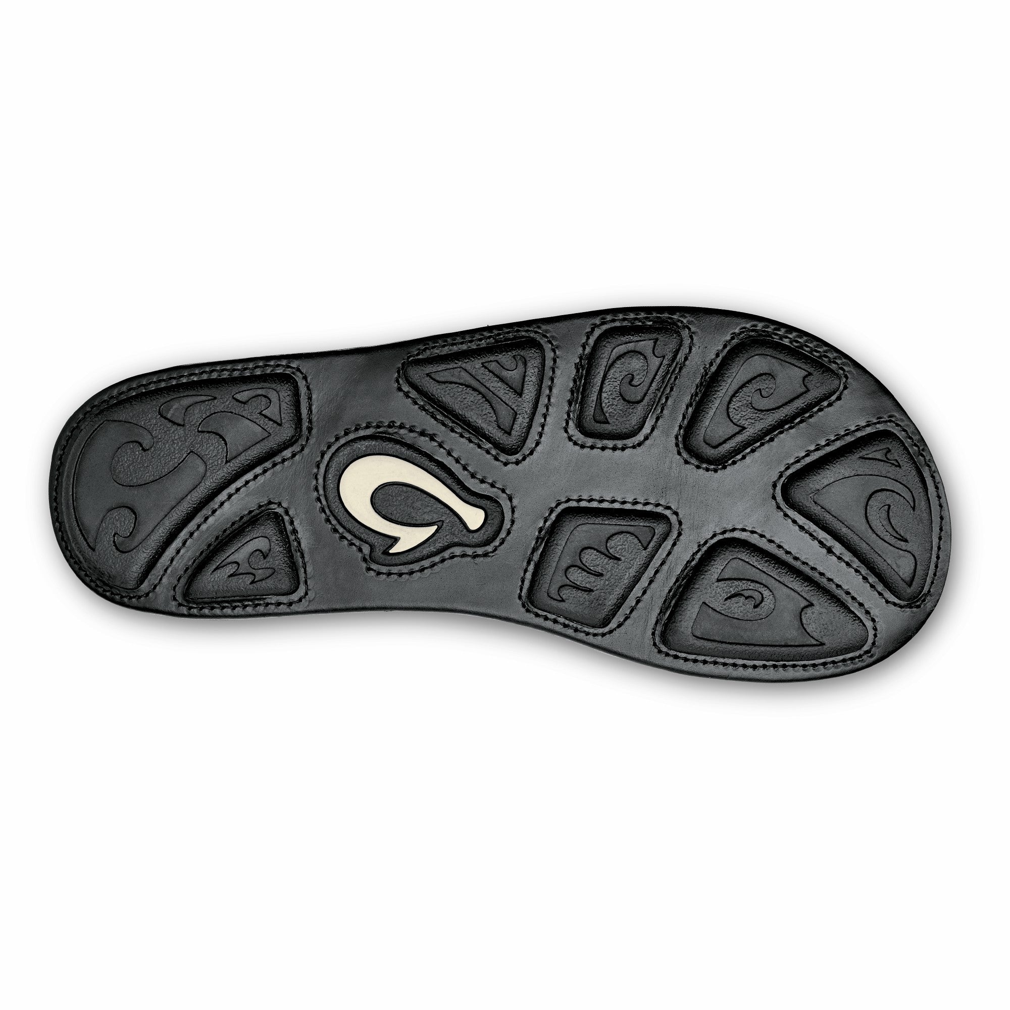 OluKai Mea Ola - Black | Men's Leather Beach Sandals
