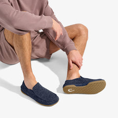 Moloā Hulu Wool Slippers - Trench Blue
