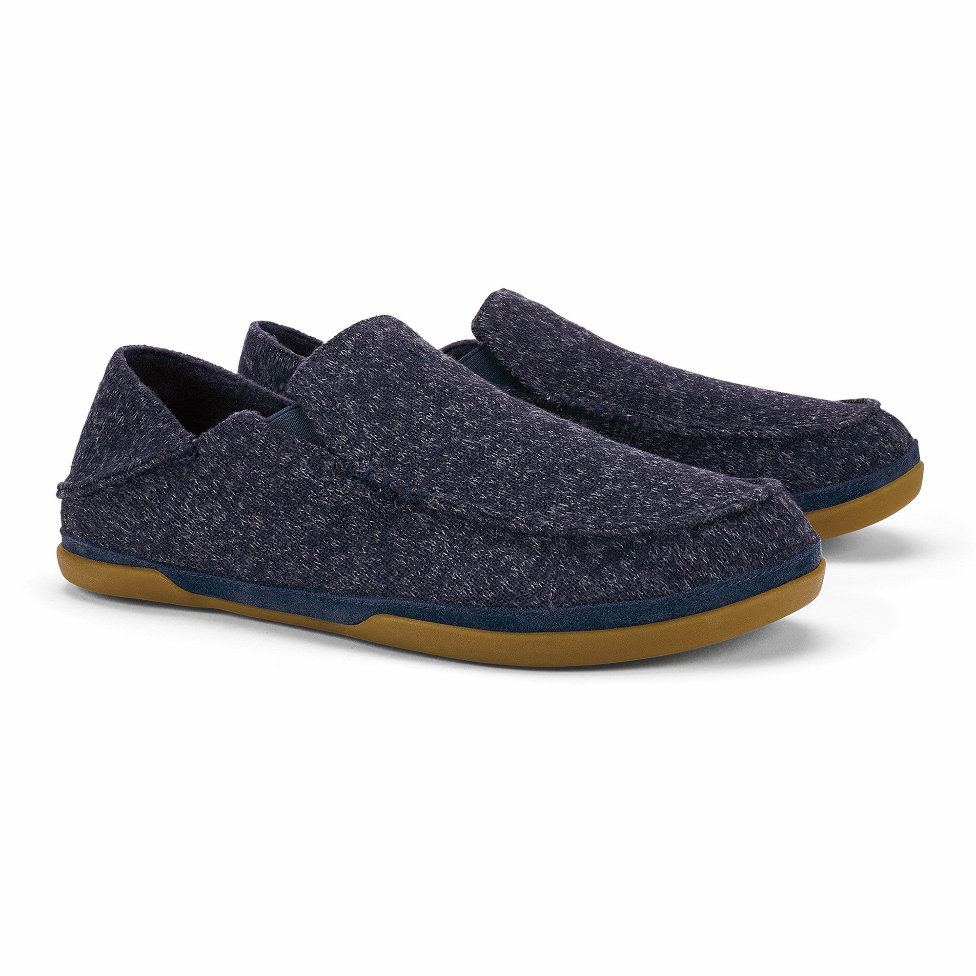 Moloā Hulu Wool Slippers - Trench Blue