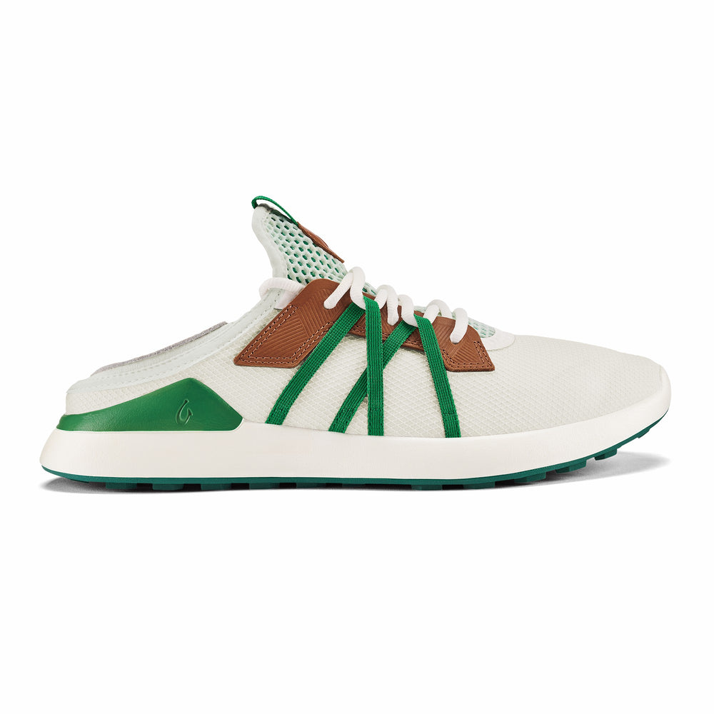 Manele Breathable Golf Shoes - White / Bamboo