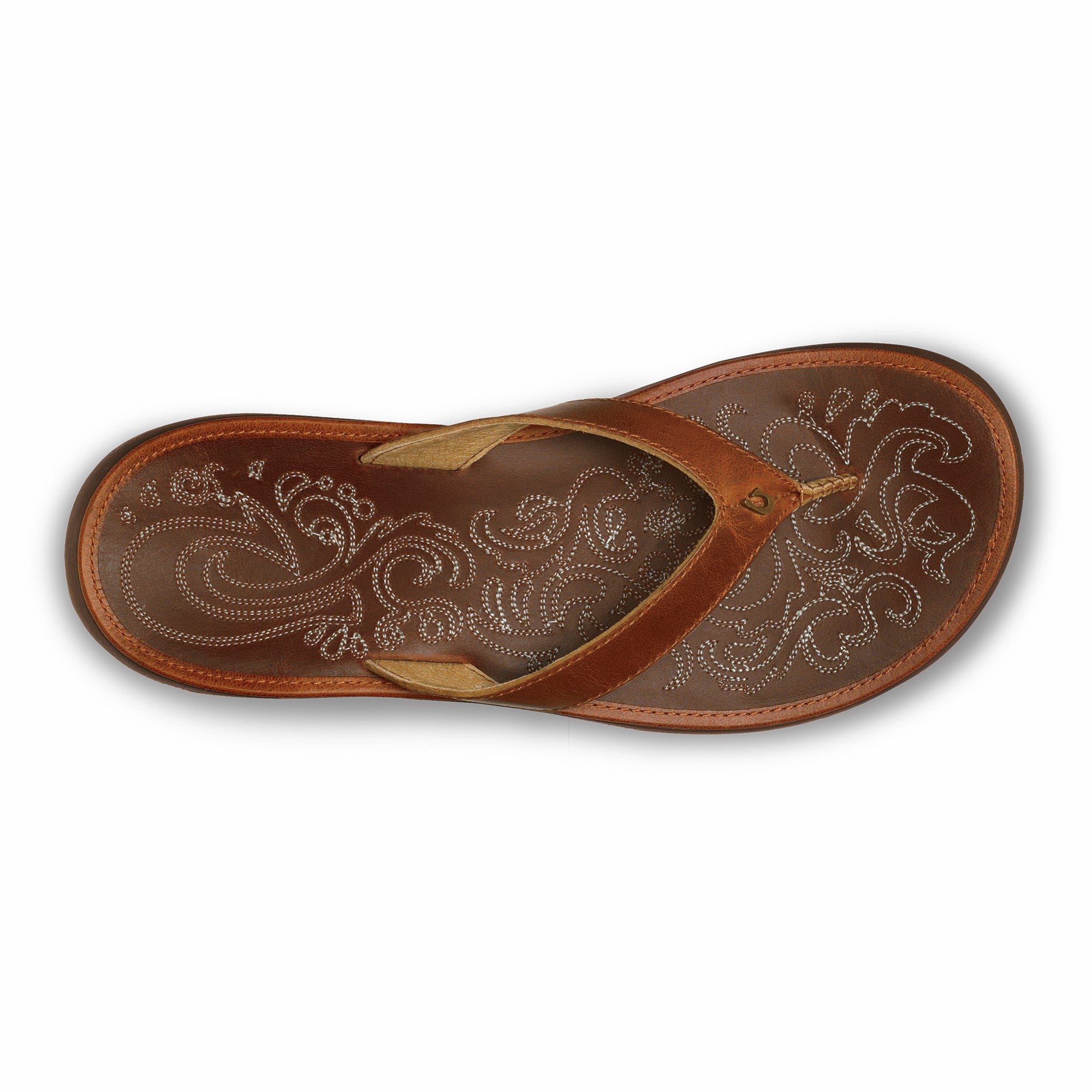 Paniolo Leather Beach Flip Flops - Natural
